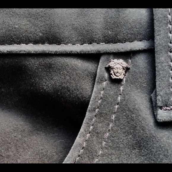 Vintage Versace Velvet Jeans NWOT + Bag IT 30 Never Worn (Frame for Exposure) - Picture 8 of 12